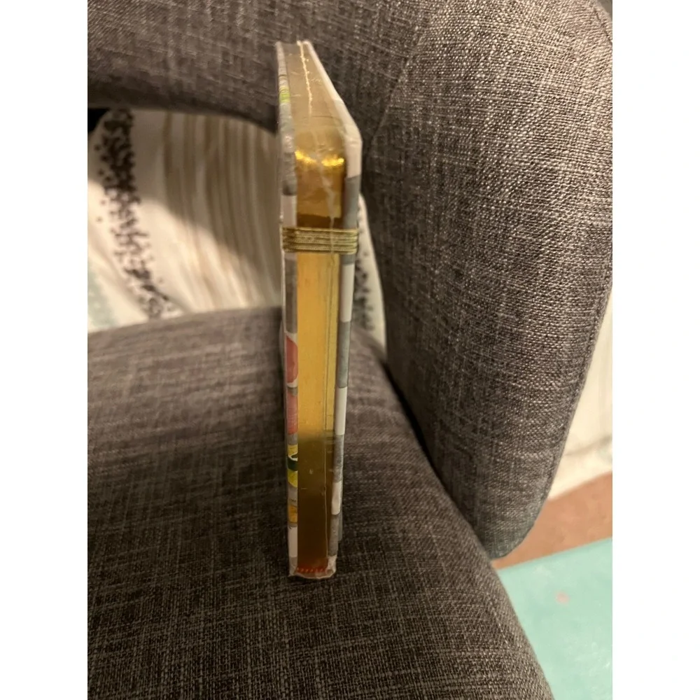 CVS Today is a New Beginning Floral Stripe Journal Gold Foil Gilded 6.75x9